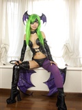 [Cosplay]  Darkstalkers  Morrigan with great body in latex(81)